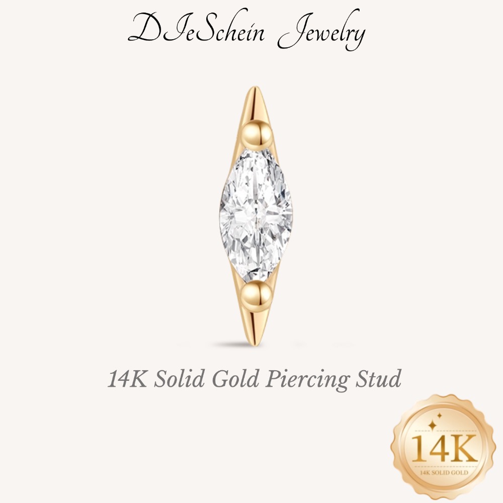 DIeSchein 14K 순금 피어싱 귀걸이 플랫 백  - Tragus Flat Back 리뷰 및 가격