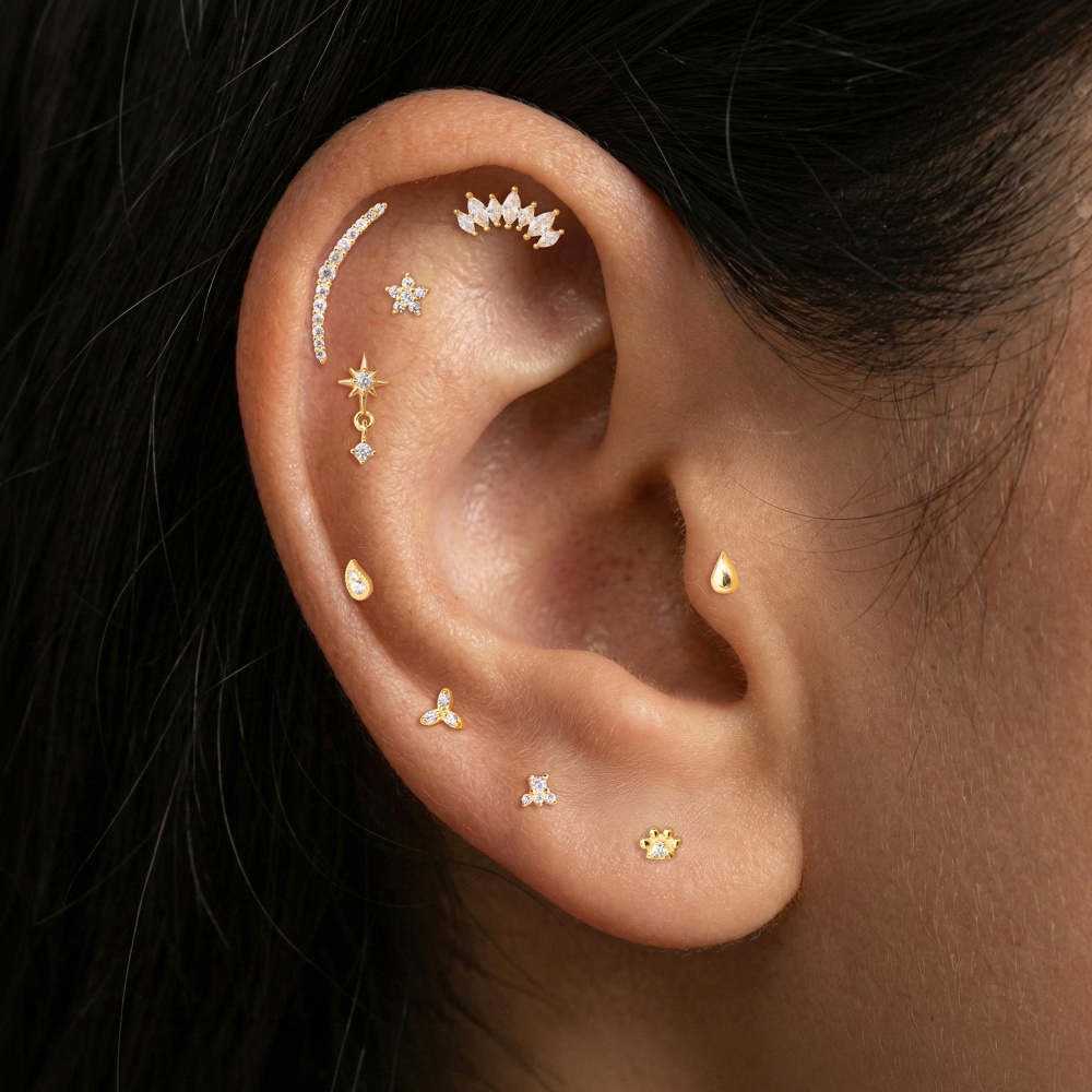 록시 1개 925 스털링 실버 플랫 피어싱 귀걸이 클로 - Body Jewelry Flat Back 리뷰 및 가격