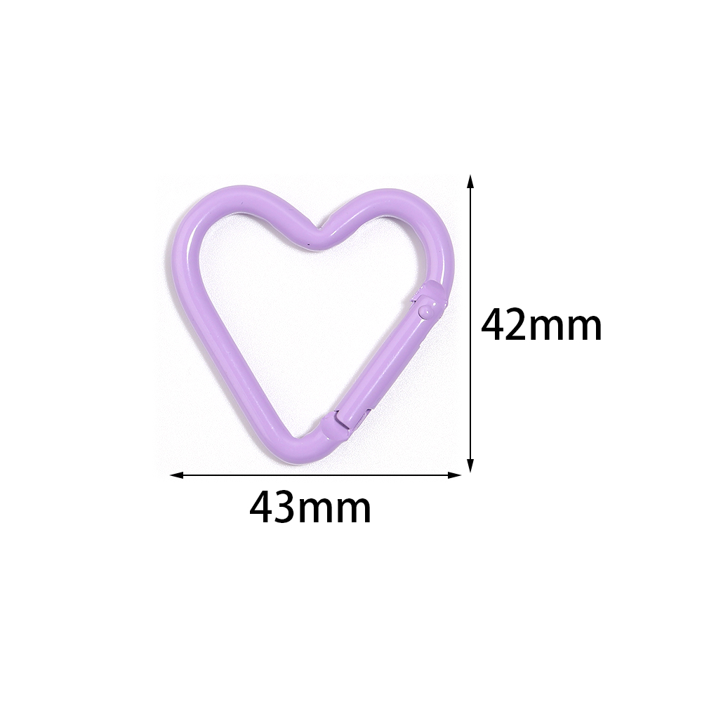 5pcs 다채로운 하트 모양의 알루미늄 합금 카라비너  - Daith Heart Ring 리뷰 및 가격