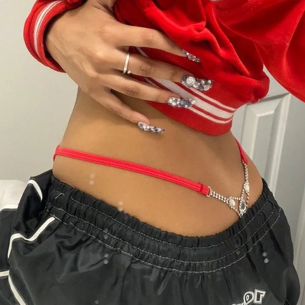 섹시한 라운드 라인 석 끈 조정 가능한 바디 액세서리  - Body Jewelry Rhinestone 리뷰 및 가격