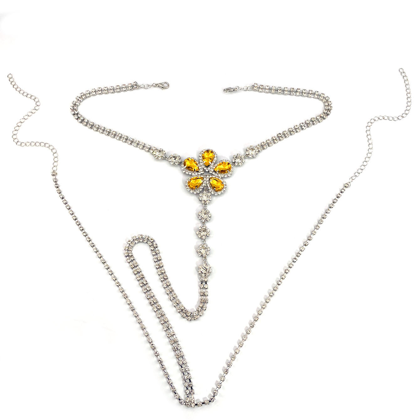 1pc 꽃 모양의 섹시한 라인 석 끈 팬티 세트 여성의 - Body Jewelry Rhinestone 리뷰 및 가격