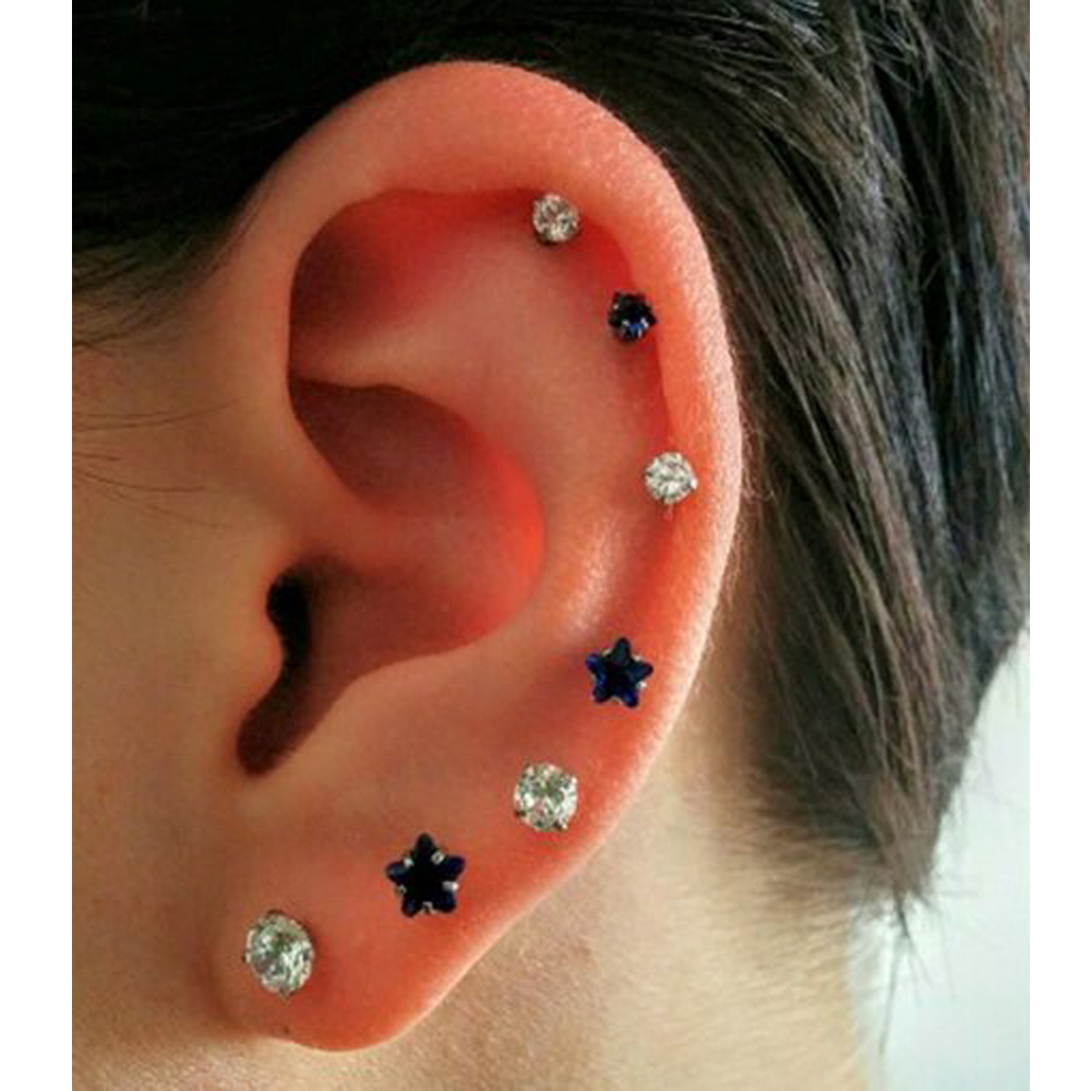 나사없는 플랫 백 귀걸이 스터드, 16G 푸시 인, 이 - Body Jewelry Threadless 리뷰 및 가격