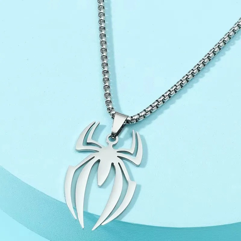 고딕 스파이더 모양 목걸이 스테인레스 스틸 펜던트 초커 - Body Jewelry Goth 리뷰 및 가격