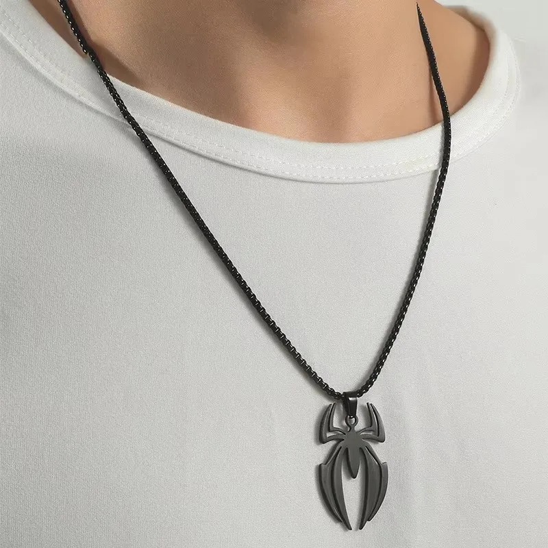 고딕 스파이더 모양 목걸이 스테인레스 스틸 펜던트 초커 - Body Jewelry Goth 리뷰 및 가격