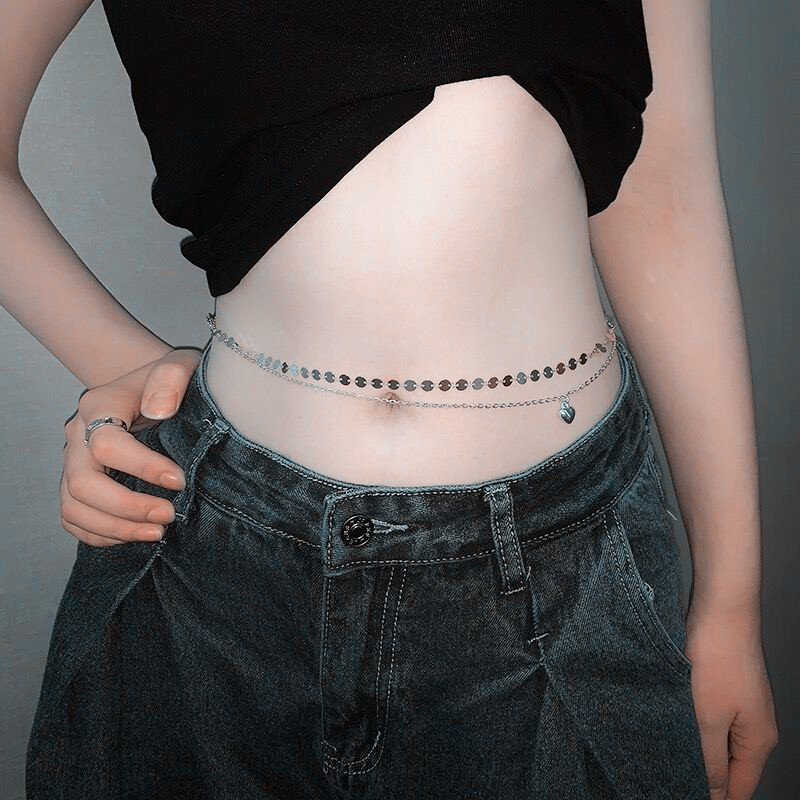 심플한 더블 레이어 비즈 체인, 여성용 허리 밸리 체인 - Body Jewelry Outfit 리뷰 및 가격