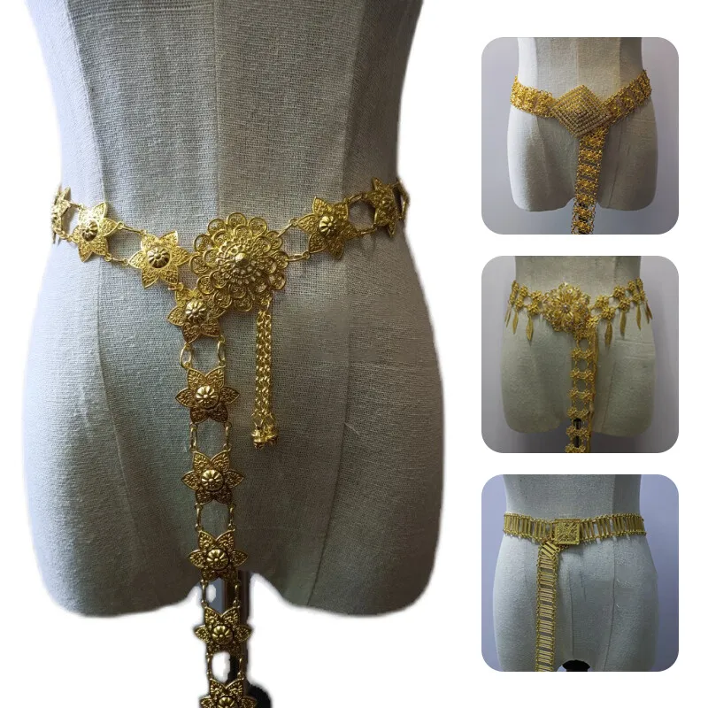 1PC 금속 태국 허리 체인 여성 태국 다이 골드 벨트 - Body Jewelry Outfit 리뷰 및 가격
