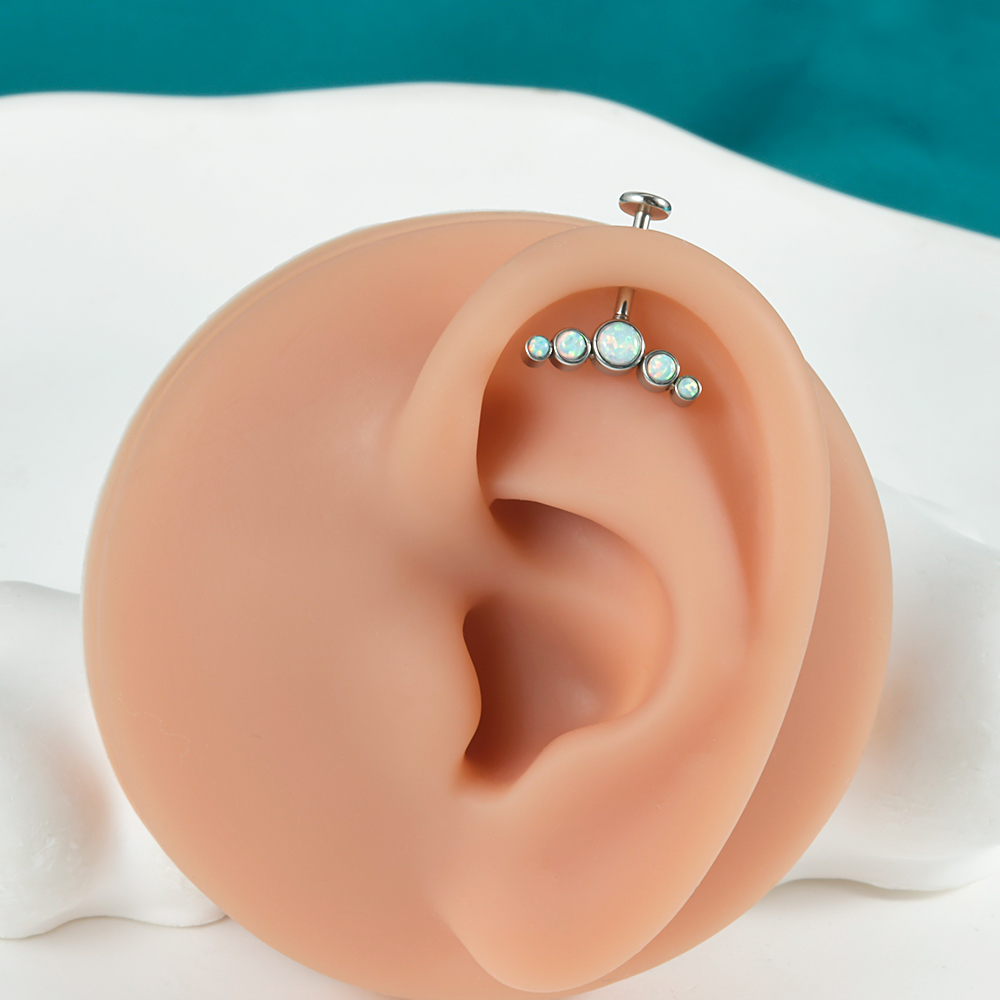 수술용 스틸 CZ 보석 오팔 나사없는 라브렛 립 푸시인 - Body Jewelry Lip Ring 리뷰 및 가격
