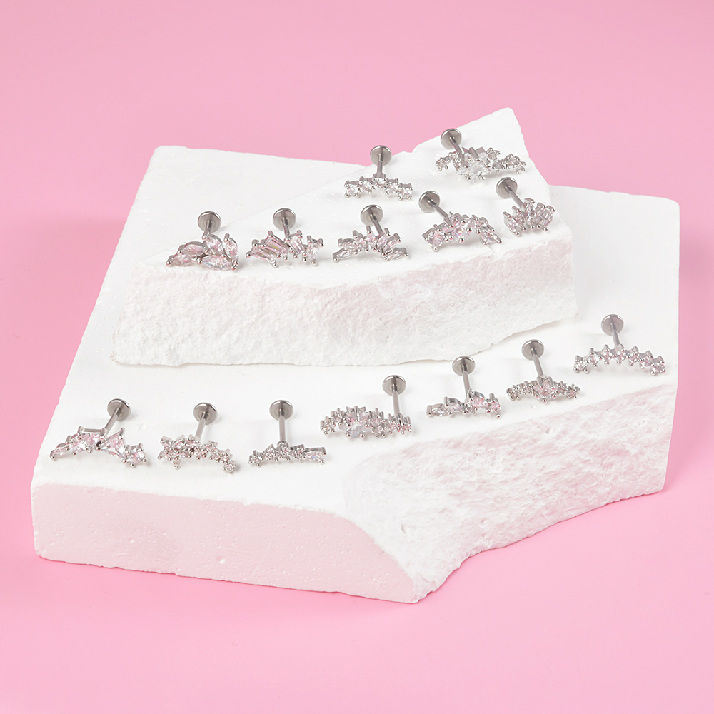 수술용 스틸 지르콘 라브렛 나사없는 마키즈 Cz 립 스 - Body Jewelry Threadless 리뷰 및 가격