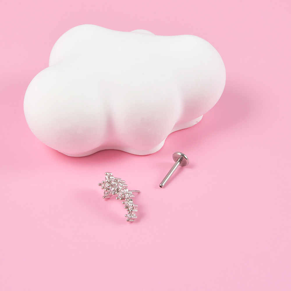 수술용 스틸 지르콘 라브렛 나사없는 마키즈 Cz 립 스 - Body Jewelry Threadless 리뷰 및 가격