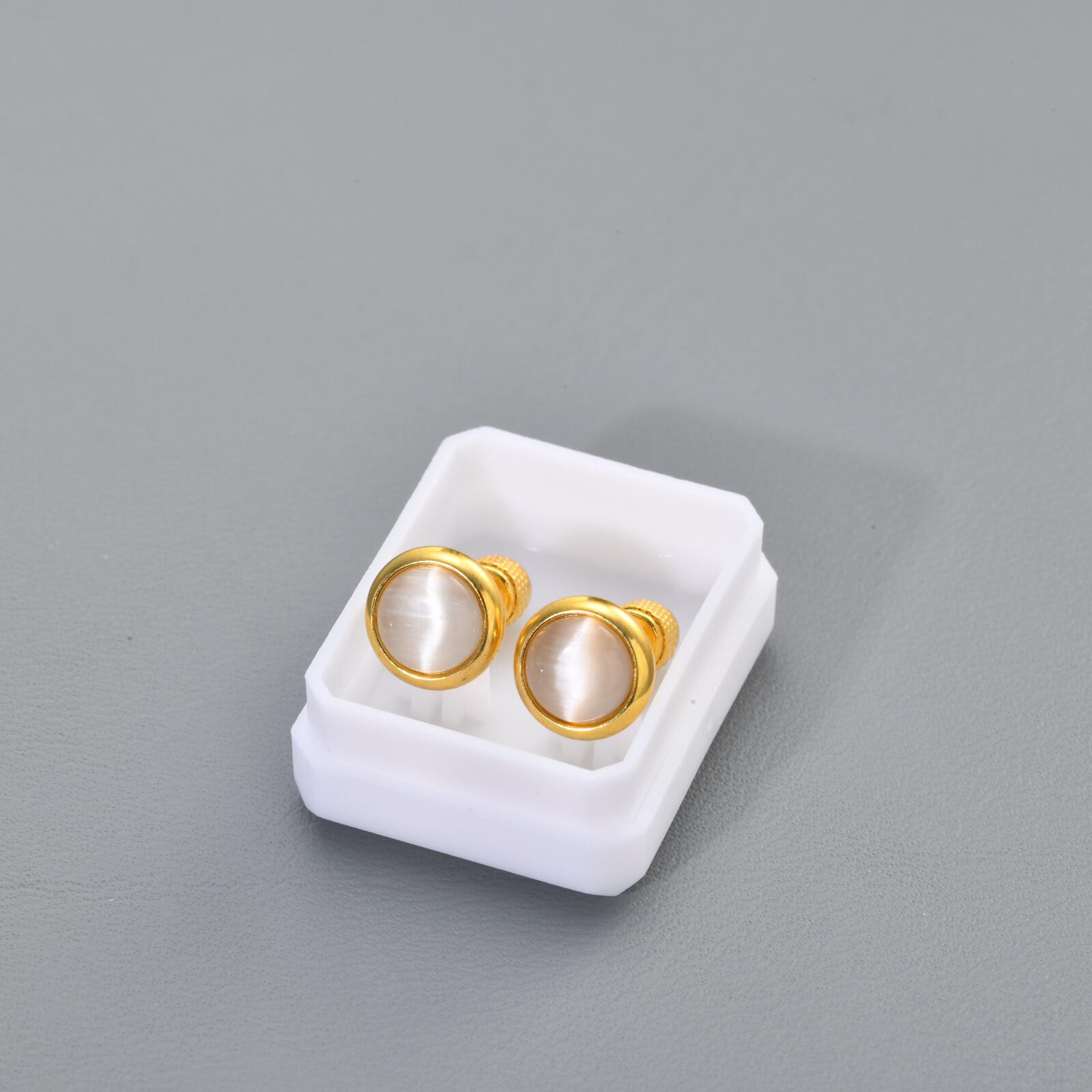 여성용 탄생석 스터드 귀걸이, 18k 금도금 스테인리스 - Body Jewelry Flat Back 리뷰 및 가격