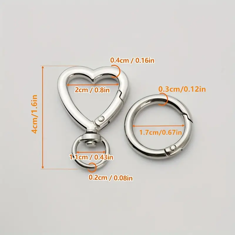5/10/20/40 세트 더블 오프닝 스위블 키체인 클 - Daith Heart Ring 리뷰 및 가격